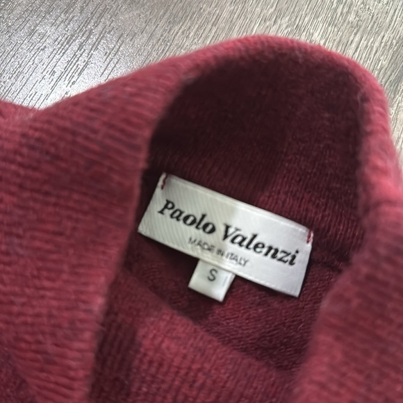 Women’s Paola Valenzi maroon wool cashmere blend sweater S - Picture 2 of 3
